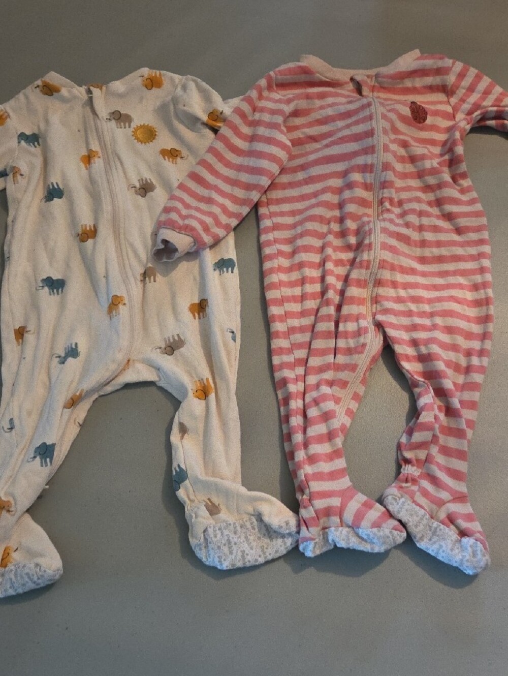 Carters Pekkle Tuffy Baby Pajamas Bundle 12 Months Footed Sleepers 6 Pc Flawed - Picture 6 of 16